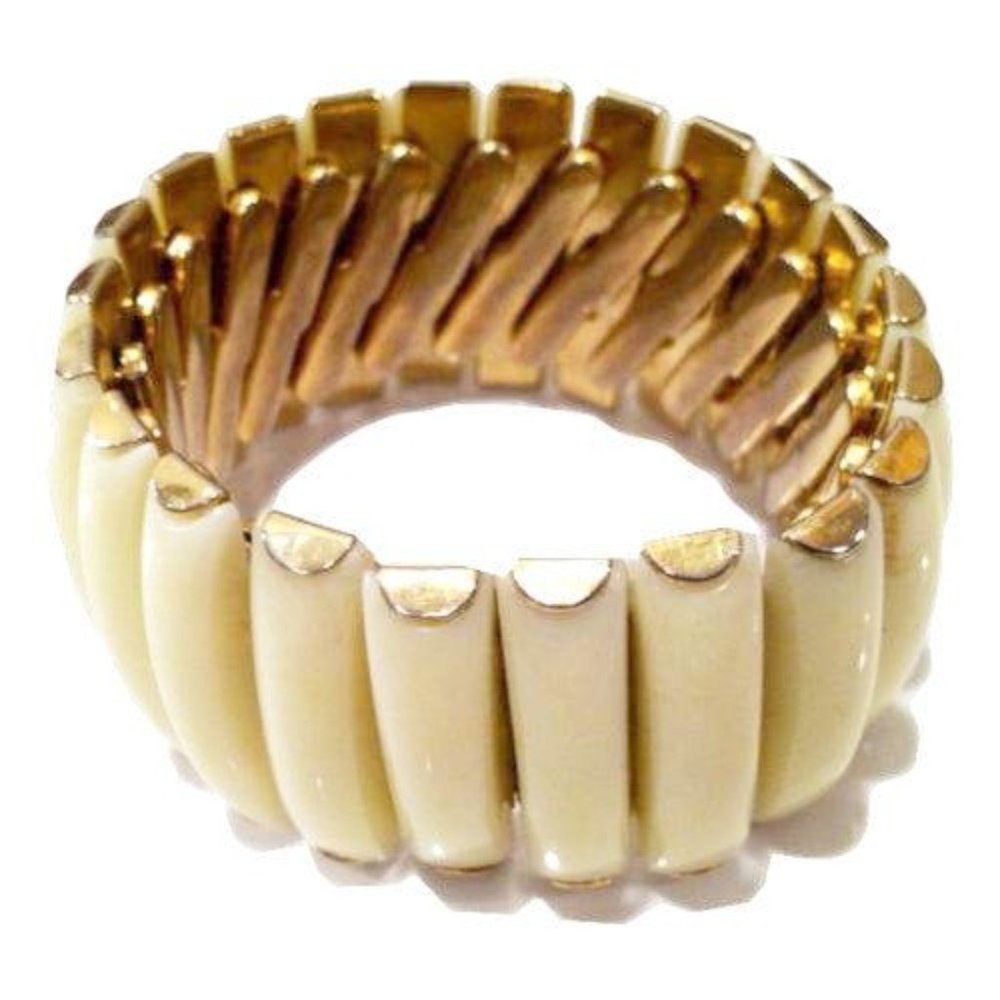 Vintage Accordion Bangle Plastic Bracelet Made in Hong Kong Sustainable Fashion